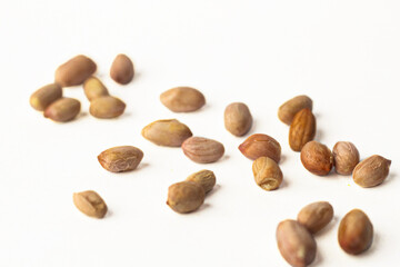 a pile of peanut on white background