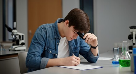 Student working in a laboratory
