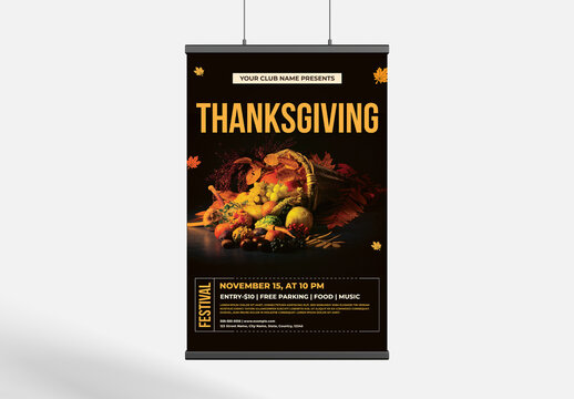 Thanksgiving Poster Layout