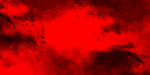 red color dust particles explosion cloud on black background minimal design and artistic watercolor splashes background. Wallpaper Created Using Artificial Intelligence	
