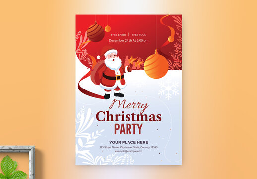 Christmas Eve Party Flyer Template