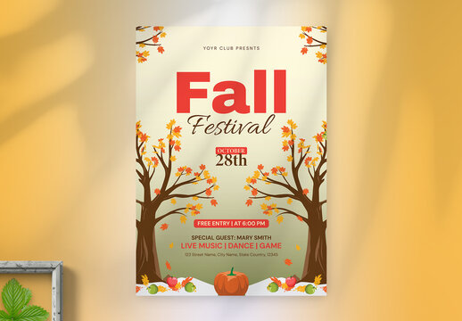 Autumn Fall Festival Flyer Template