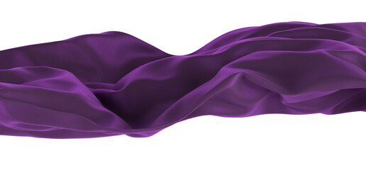 A close-up image of a flowing piece of purple fabric with a smooth