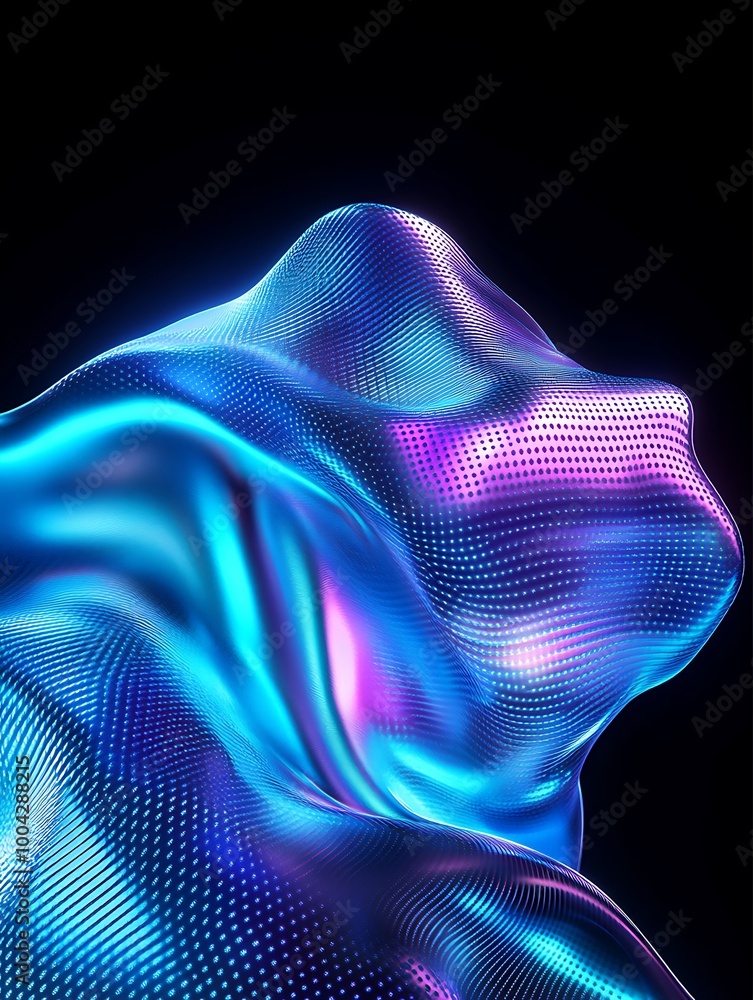 Poster abstract representation of flowing colors in vibrant hues, creating a visually striking effect again