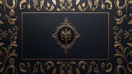 A sophisticated logo for a luxury hotel, featuring elegant patterns and a classic font.