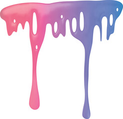 Rainbow colored slime mucus drip