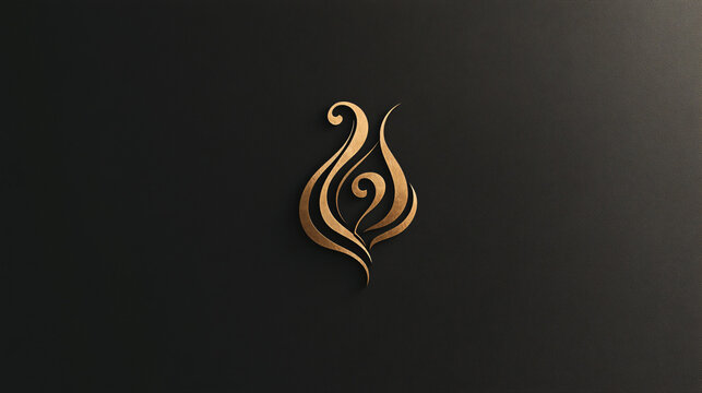 A sophisticated logo for a luxury hotel, featuring elegant patterns and a classic font.