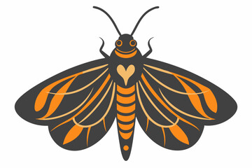  Moth silhuette vector on white background