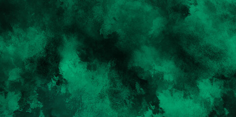 Fototapeta premium abstract cloud and vapor texture background. Black and green smoke aquarelle smudge illustration smooth grungy smokey light pastel colors ink glow. Teal color powder explosion . 