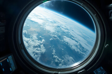 view of the earth from a space capsule