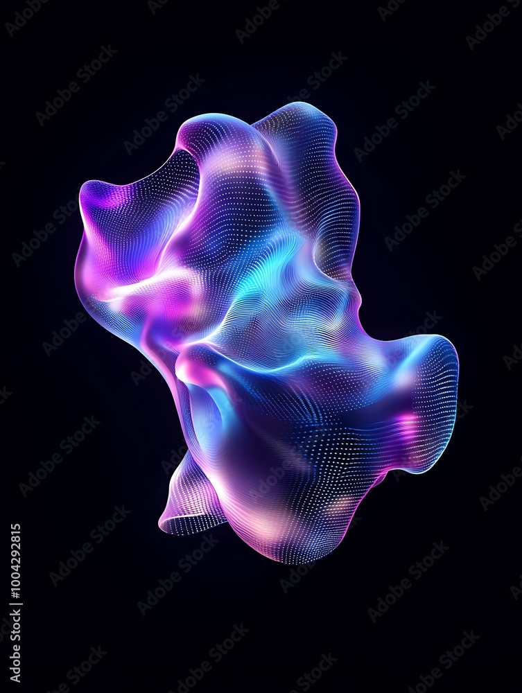 Poster abstract wave of vibrant colors in a glowing form, ideal for modern design backgrounds. a minimalist