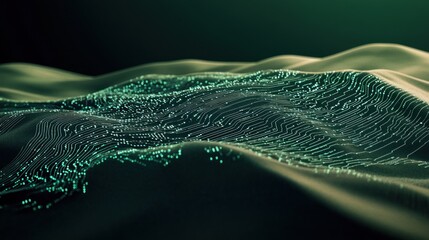 Waves of digital circuits flowing in a virtual landscape