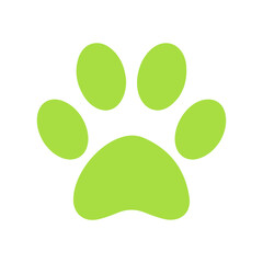 Dog paw print clip art design on plain white transparent isolated background for card, shirt, hoodie, sweatshirt, apparel, card, tag, mug, icon, poster or badge