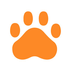 Dog paw print clip art design on plain white transparent isolated background for card, shirt, hoodie, sweatshirt, apparel, card, tag, mug, icon, poster or badge