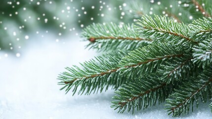 realistic illustration of a lush spruce branch against a crisp white background perfect for holiday greetings and festive designs celebrating the christmas spirit