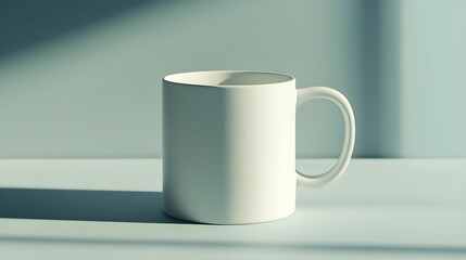 Obraz premium kubek, biały, ceramika, minimalistyczne, zbliżenie, szare tło, pastelowe, prostota, kawa, herbata, delikatne, jasne kolory, nowoczesny design, prosty styl, codzienność, czystość, picie, filiżanka, cod
