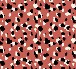 Seamless leopard pattern, animal print.