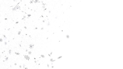 Sparkling Snowfall: Dynamic 3D Illustration of Falling Christmas Snowflakes