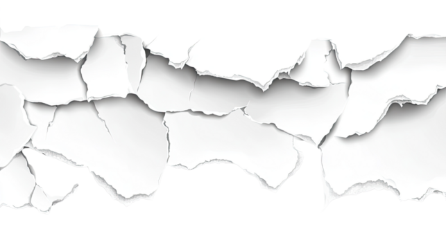 A torn illustration of a hole in a white wall, revealing a textured map of a country, blending old and modern design elements
