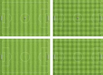 薄緑色の平面のサッカーコートのセット © goleiro35