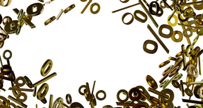 sale digital percent in transparent