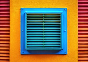 Industrial Wall Vent with Grille in a Modern Setting, Ventilation System for Air Circulation Design