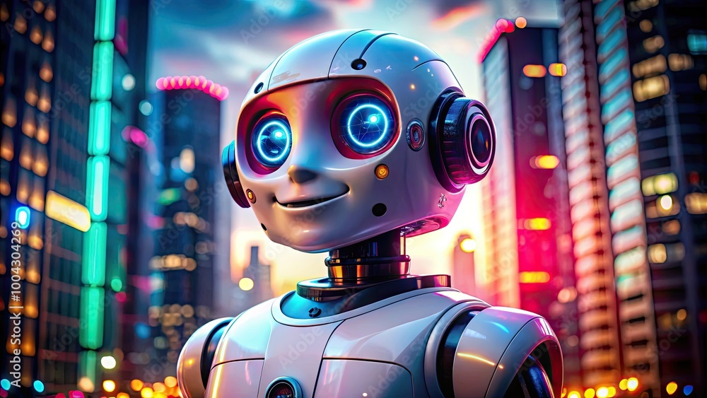 Poster innovative chatbot conversation assistant representing the future of ai and artificial intelligence 