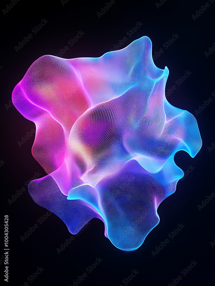 Poster colorful abstract wave design on a black background for creative projects. a minimalist poster in me