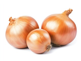 Whole onion isolated on a white background
