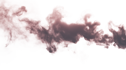 abstract maroon brown red fluffy clouds mist fog smoke curling isolated on transparent background