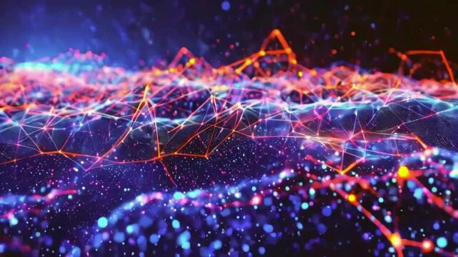 A looping HUD scans and analyzes faces, digital wireframes and identification info. glowing geometric grids, rotating profiles, and changing IDs new faces, 4k Technology Background Video