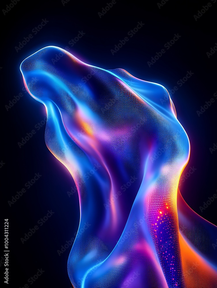 Poster dynamic swirling colors in an abstract display, creating a captivating visual experience. a minimali
