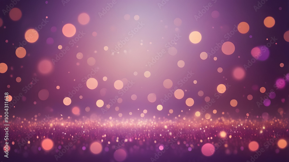 Poster purple glitter bokeh: a mesmerizing blend of vibrant purple and soft pink hues, illuminated by a war