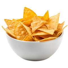 bowl of nachos on transparent background