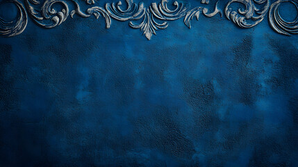 Abstract Grunge Decorative Relief Navy Blue background