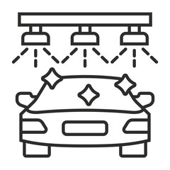 Car wash outline icon, editable vector illustration and transparent graphic element. Isolated on white background