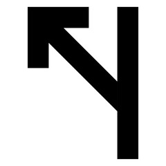 Street sign icon. Simple direction symbol vector illustration.