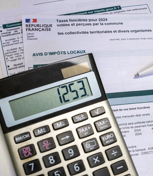 Avis d'imp&ocirc;t taxes fonci&egrave;res, France