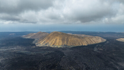 Aerial view of Timanfaya Natioal Park in Lanzarote