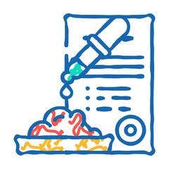 meat quality check doodle icon sketch vector. meat quality check sign. isolated symbol illustration