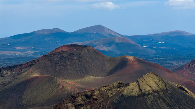 Aerial view of Timanfaya Natioal Park in Lanzarote