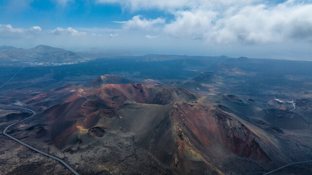 Aerial view of Lanzarote Canary Island