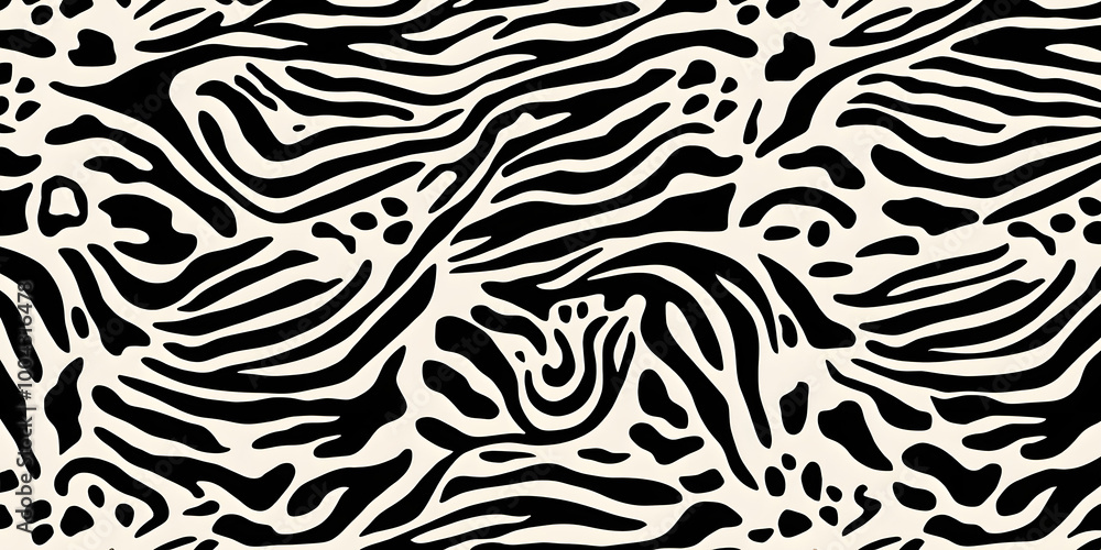 Poster abstract zebra print: bold and graphic, this seamless pattern features an abstract rendition of zebr
