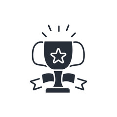 trophy icon. vector.Editable stroke.linear style sign for use web design,logo.Symbol illustration.