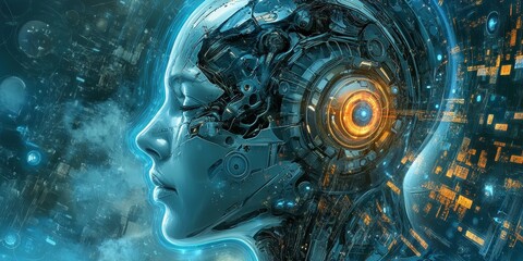 Human augmentation through cybernetic systems, focusing on advanced enhancements that push human abilities beyond their natural limits.