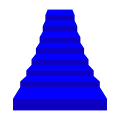 Blue steps. Vector illustration