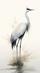 Bird animal ciconiiformes splattered.