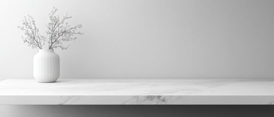 White kitchen tabletop, modern design, ideal for showcasing products, clean aesthetic, versatile for various presentations, inviting atmosphere