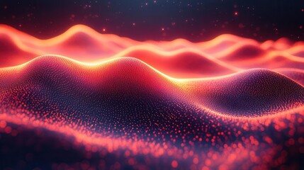 sound waves depicted as vibrant abstract visuals illustrating the connection between music and technology neon colors pulse with energy representing audio signals in a digital age