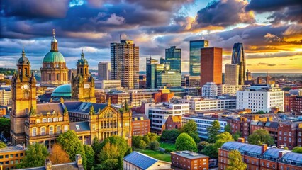 Modern Skyline Leeds City Centre
